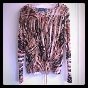 Multi color sweater tie bottom